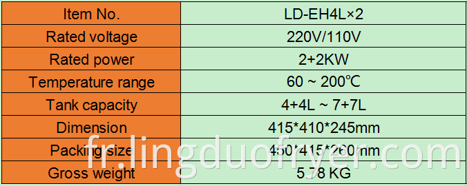 4l Electric Fryer Product Details